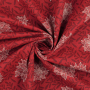 Decoratiestof half panama kerstster, rood