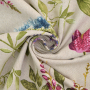 Tissu déco semi panama Fleurs Wildflowers, beige