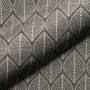 Decoratiestof Jacquard doubleface leaves, zwart