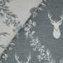 Decoration fabric Doubleface deer, grey