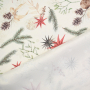 Tissu déco jacquard Temps d'hiver, crème