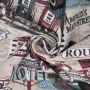 Tissu déco ottoman Amérique, beige
