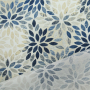 Decoratiestof Ottoman Blad mandala, blauw