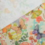 Tissu déco ottoman papillons Butterfly Dream, beige