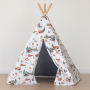 Decoratiestof Ottoman camping, gebroken wit