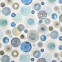 Decoratiestof Ottoman Circle Style, blauw