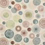 Tissu déco ottoman Cercles géométriques Circles, beige