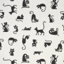 Dekostoff Ottoman Funny Cats, beige