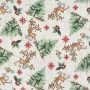 Decoration fabric Ottoman Funny Reindeer, beige