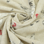 Dekostoff Ottoman Hühner, hellbeige