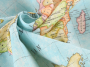 Decoration fabric Ottoman Map of the World