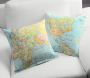 Decoration fabric Ottoman Map of the World