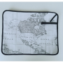 Tissu déco Ottoman Map of the World, gris
