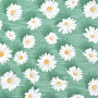 Decoratiestof Ottoman Margriet, groen