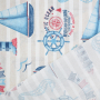 Tissu déco ottoman Bord de mer chic Marine Life, blanc