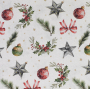 Dekostoff Ottoman Merry X-Mas, beige