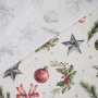 Dekostoff Ottoman Merry X-Mas, beige