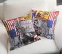 Decoratiestof Ottoman met Route 66-motieven