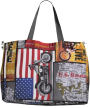 Decoratiestof Ottoman met Route 66-motieven