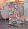 Decoratiestof Ottoman met Route 66-motieven