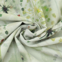 Decoratiestof Ottoman paardenbloemen, groen