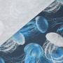 Decoratiestof Ottoman kwallen, marineblauw