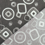 Tissu déco ottoman losanges rhombus, gris foncé