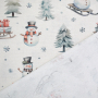 Dekostoff Ottoman Schneemann, beige