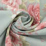 Decoratiestof Ottoman vintage roses, oud mintgroen
