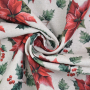 Dekostoff Ottoman Weihnachtsstern, beige