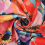 Tissu déco Panama Amour de fleurs, multicolore