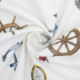 Tissu déco panama Maritime bord de mer chic, blanc cassé