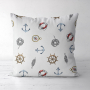 Tissu déco panama Maritime bord de mer chic, blanc cassé