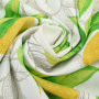 Tissu déco panama Citrons, blanc cassé