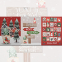 Tissu déco coton sergé panneau Christmas Time, 160x70cm