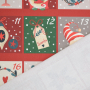 Tissu déco coton sergé panneau Christmas Time, 160x70cm