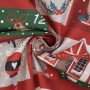 Tissu déco coton sergé panneau Christmas Time, 160x70cm