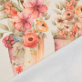 Tissu déco coton sergé panneau Le bonheur au jardin, 160x70cm