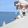 Dekostoff Panel Serge Sailor Dogs, 160 x 70 cm