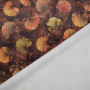 Dekostoff Samt Ginko Leaf, braun
