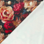 Decoratie fluweel Romantic Flowers, zwart