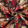 Decoratie fluweel Romantic Flowers, zwart