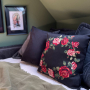 Tissu déco Velours uni, noir