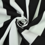 Tissu déco sergé à rayures, noir