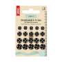 20 Boutons pression 6-11 mm, noir