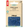 25 Boutons pression Snap Ø12,4mm KAMsnaps Veno, bleu d'encre