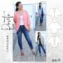 Patron cardigan femme pdf Rovito drei eM's, en allemand