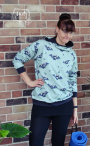 Patron sweat-shirt / pullover femme pdf Ginosa drei eM's, en allemand