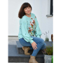 E-Book Erbsünde Dames Jersey-Blouse Castanha, Duits