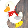 Patron peluche oie pdf Gans Giesela Fadenstark, en allemand